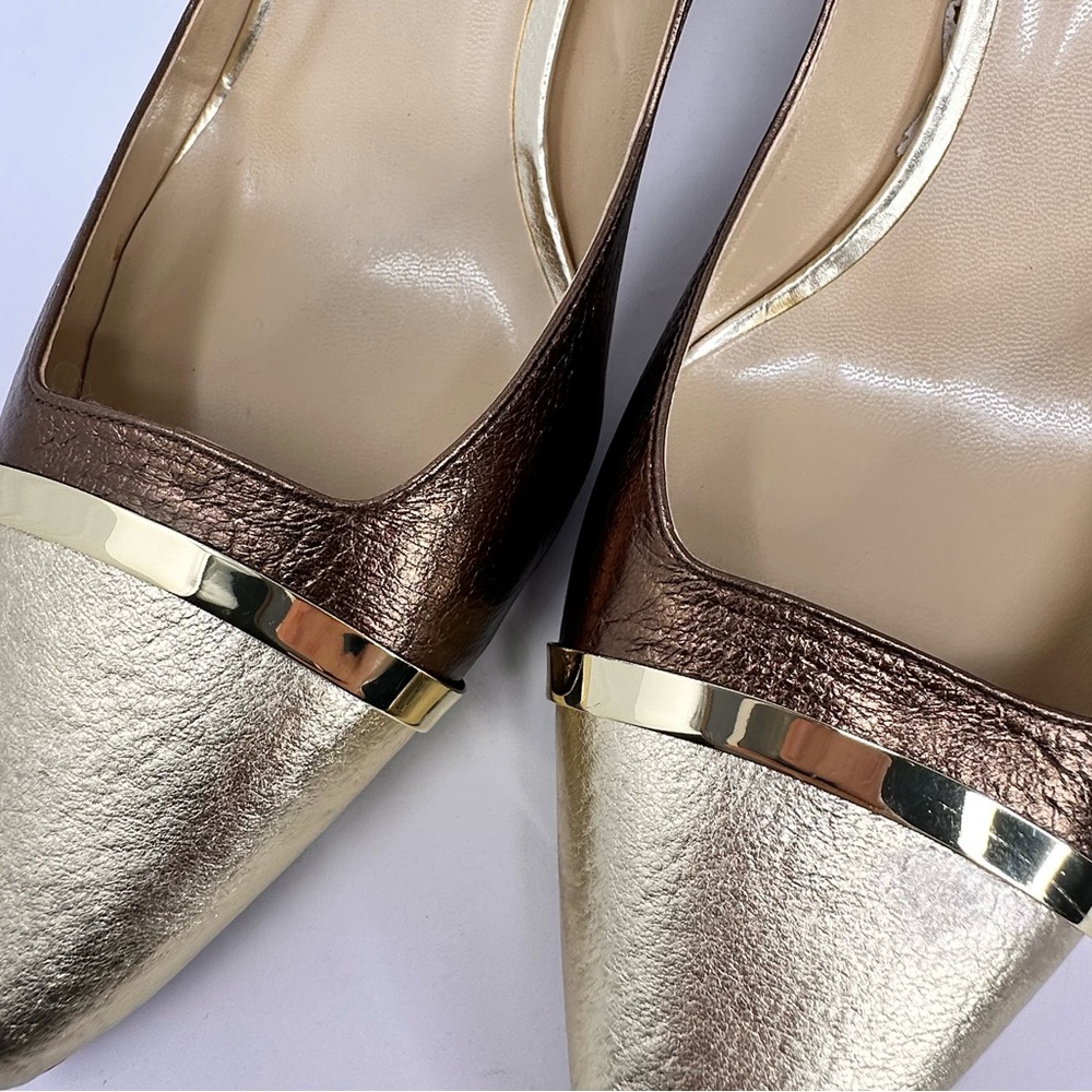 J. Renee Adena Women’s Metalic Gold Stiletto Pumps - Picture 9 of 13
